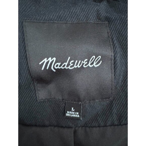 Madewell The Relaxed Blazer in Softdrape Two Button Black Women Size Large - Picture 7 of 8
